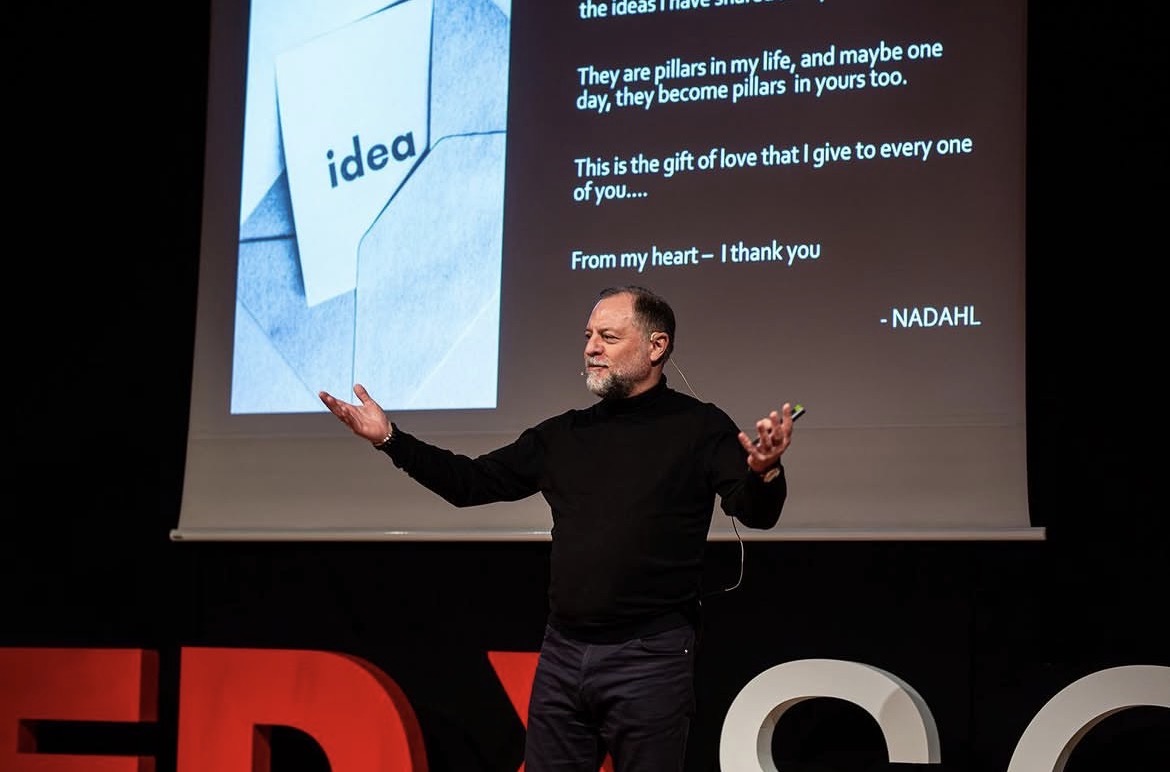 Nadahl Shocair delivering his TEDx talk