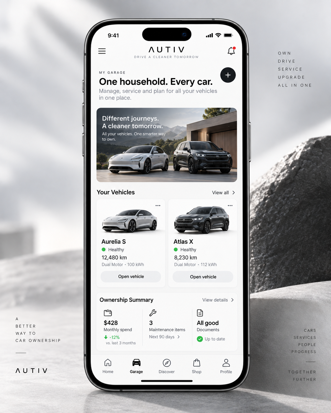 AUTIV multi-car garage screen