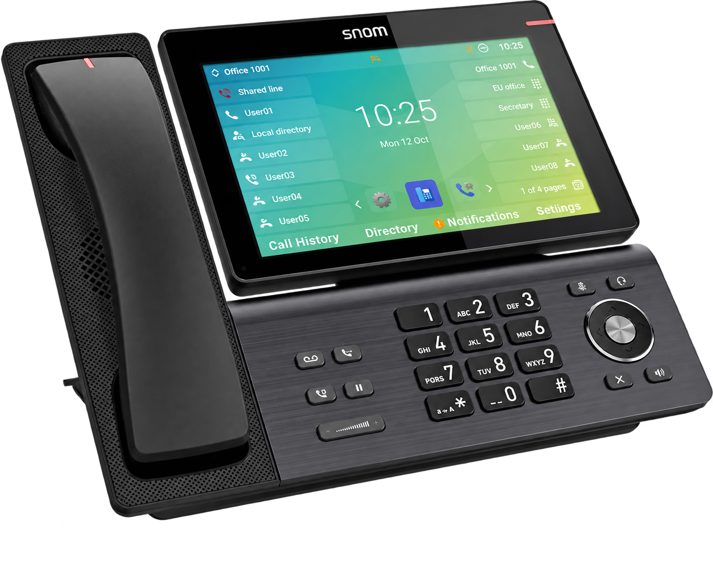 Snom connected desk telephone, an example of the platform’s communications device heritage
